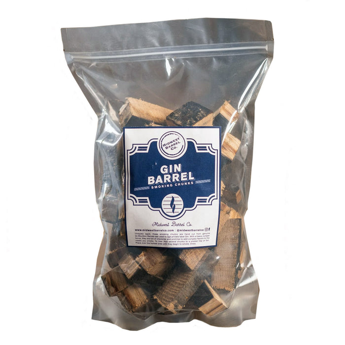 Midwest Barrel Company Genuine Gin Barrel BBQ Smoking Wood Chunks