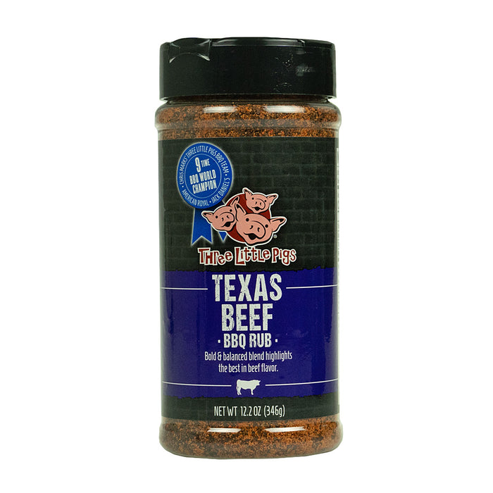 Three Little Pigs 12.2 Oz Texas Beef Bbq Dry Rub Competition Rated Seasoning