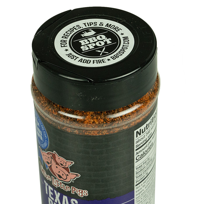 Three Little Pigs 12.2 Oz Texas Beef Bbq Dry Rub Competition Rated Seasoning