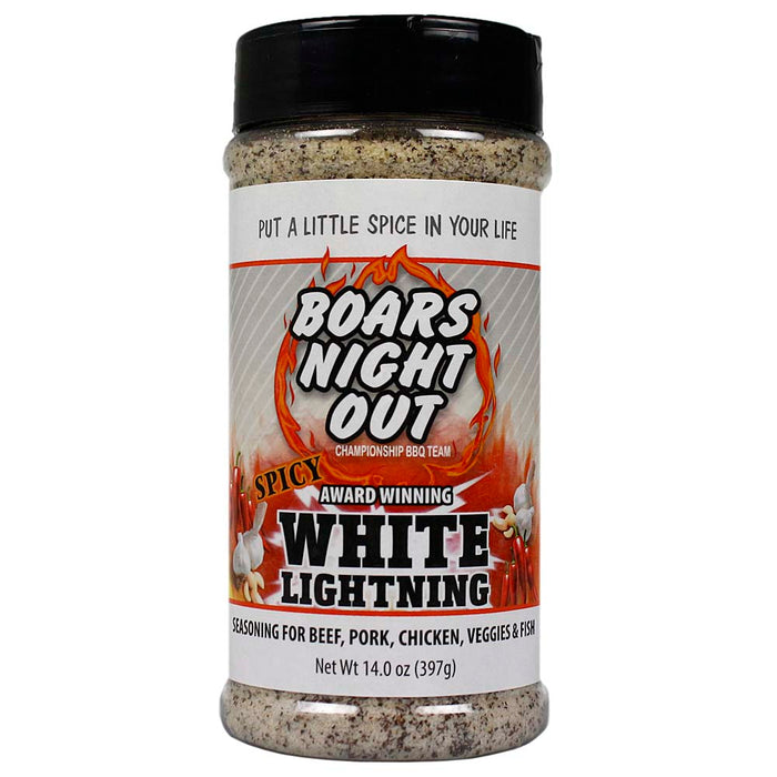 Boars Night Out Spicy White Lightning 14 Oz Bottle Award Winning Seasoning