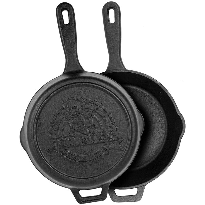 Pit Boss 14 Inch Cast Iron Deep Skillet with Lid Pre Seasoned Non Sti — The  Big BBQ Co.