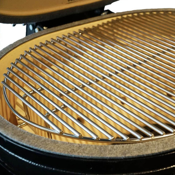 Primo Oval Junior 200 All In One Ceramic Kamado Grill Stainless Steel Grates