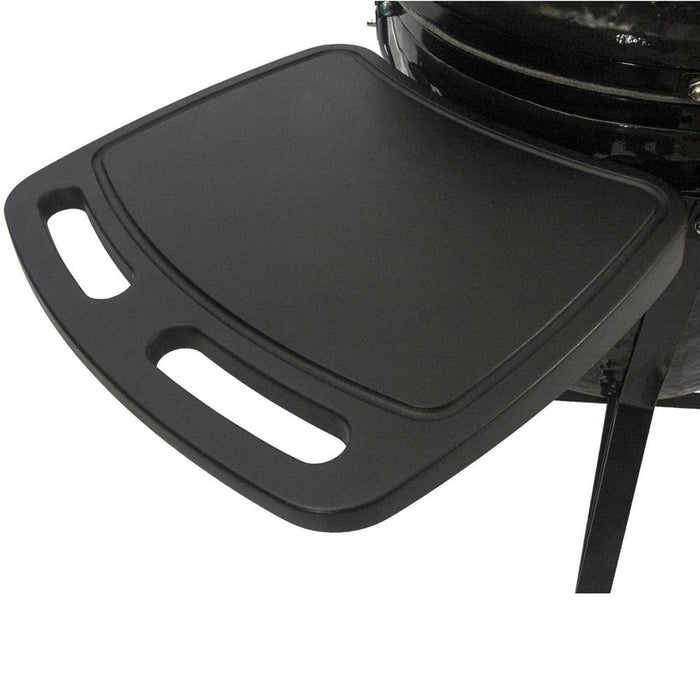 Primo Round Ceramic All In One Kamado Grill Gradle Side Shelves Black PGCRC