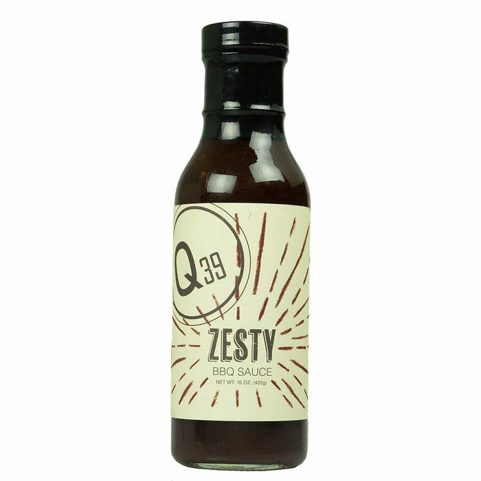 Q39 Zesty BBQ Sauce Gluten Free Award Winning Recipe For Pork Dishes 15 Ounces