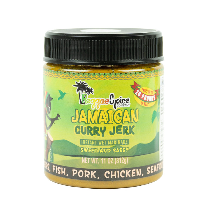 Reggae Spice Company Jamaican Curry Jerk Sweet & Sassy Dry Seasoning 11 oz Jar