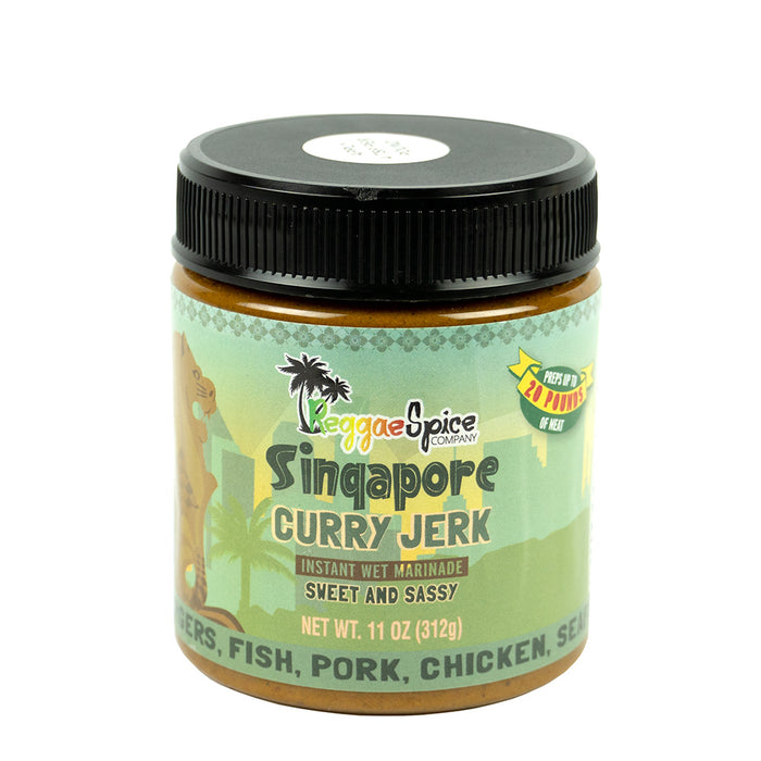 Reggae Spice Company Singapore Curry Jerk Sweet & Sassy Wet Marinade 11 Ounce