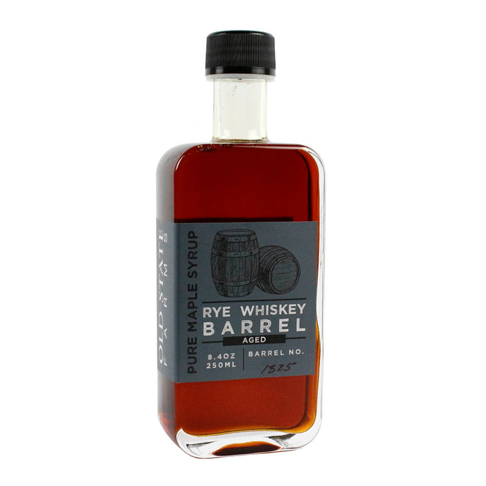 Old State Farms American Rye Whiskey Barrel Aged Maple Syrup Non GMO  8.4 oz