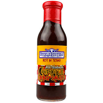 Sucklebusters All Natural Chipotle Barbecue Sauce 12 Oz. Smokey Hot Flavor Blend