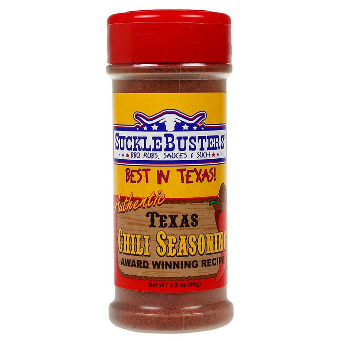 Sucklebusters Authentic Texas Style Chili Seasoning 3.5 oz Bottle