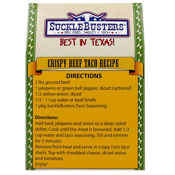 Sucklebusters Authentic Taco Seasoning Kit 2 Oz Best in Texas SBCS/032
