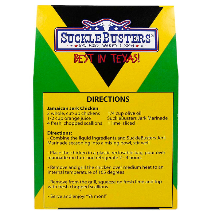 Sucklebusters Caribbean Jerk Marinade 4 Oz Spice Mix Gluten Free No MSG SBMR/052