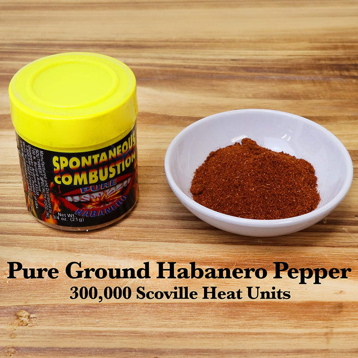 Spontaneous Combustion Pure Ground Red Habanero Pepper .75 Oz 300,000 Scoville