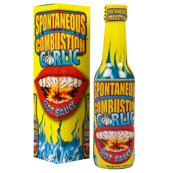 Spontaneous Combustion Garlic Hot Sauce Habanero and Capsicum Extract 5 Oz SC213