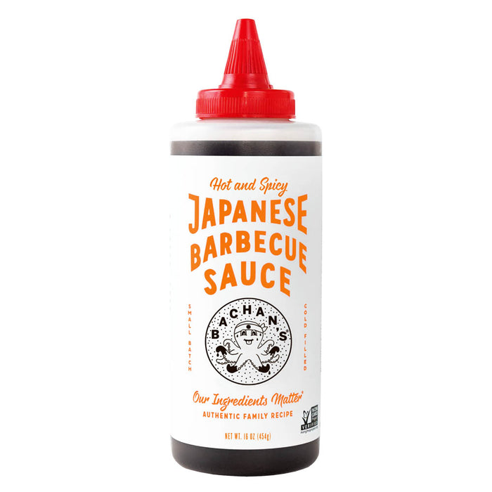 Bachan's Hot and Spicy Japanese Barbecue Sauce BBQ 16 Oz Bottle SCE-HS-001