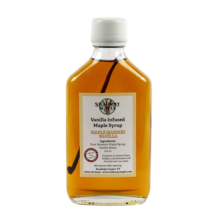 Silloway Maple Vanilla Infused Clean Energy Maple Syrup With Vanilla Bean 6.8 oz