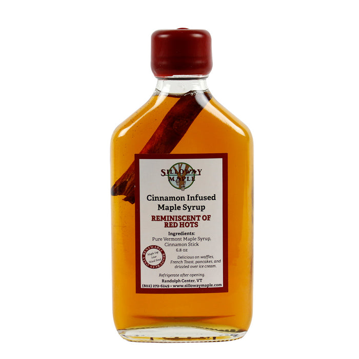 Silloway Maple Cinnamon Infused Syrup Produced w/ Clean Energy  6.8 oz Bottle