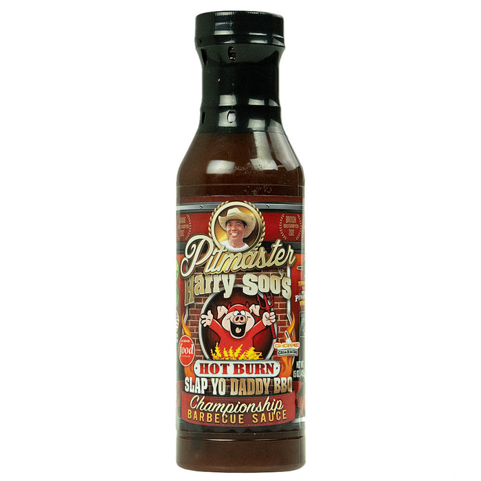 Harry Soo's Award Winning Slap Yo' Daddy BBQ Sauce HOT BURN 15 Ounce Bottle