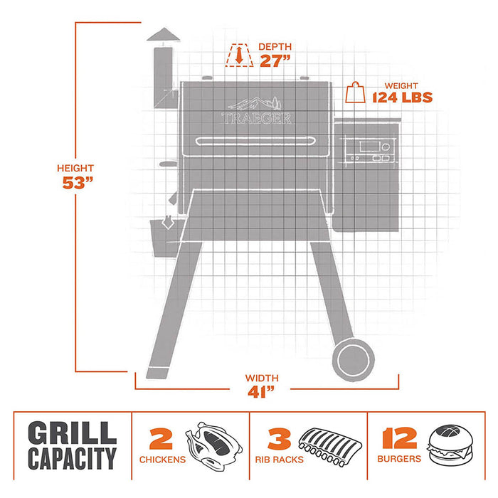 Traeger Pro Series 575 Pellet Grill Black TFB57GLE