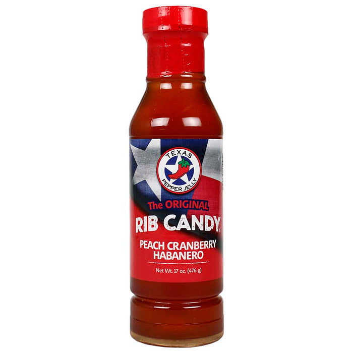 Texas Pepper Jelly Peach Cranberry Habanero Rib Candy Glaze Sauce 17 Oz Bottle