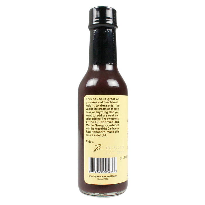 Volcanic Peppers 5 Oz Sap 'N Berry Blueberry Maple Habanero Sauce Medium Spice