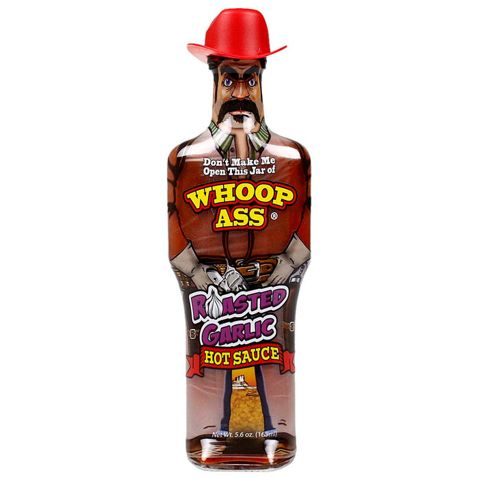 Whoop Ass Roasted Garlic Hot Sauce Cayenne Pepper 5.6 Oz Bottle WA311